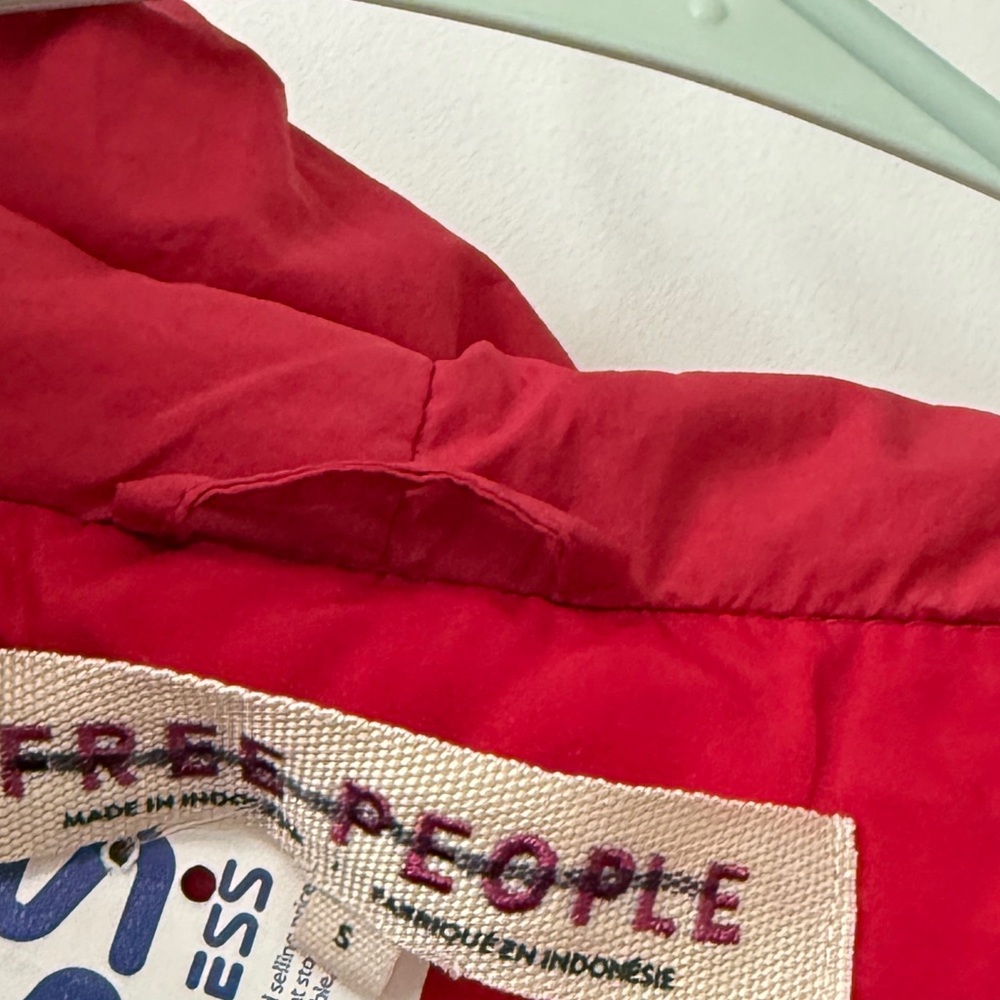 Free People Red Puffer Jacket - Picture 6 of 7